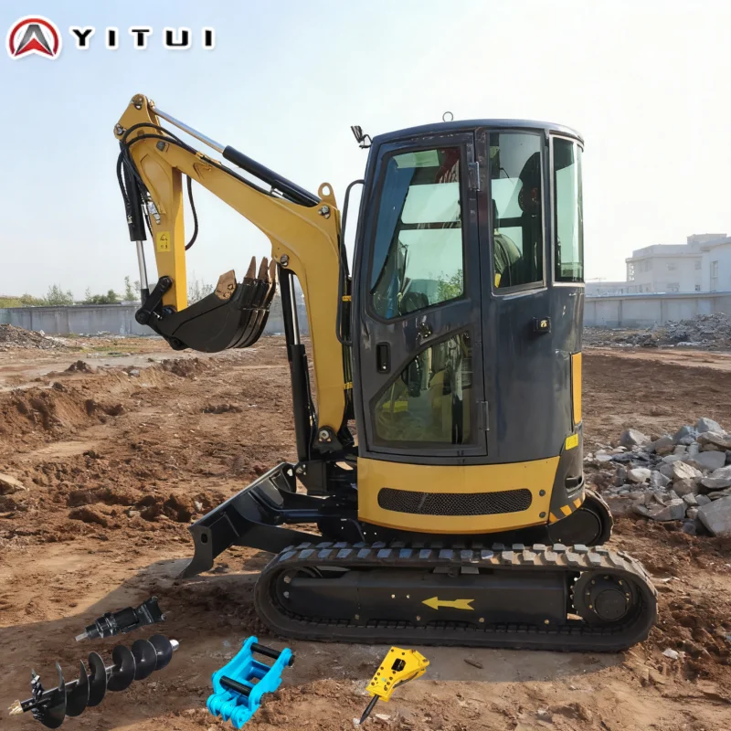 حفارة صغيرة مخصصة متعددة الوظائف 3.5 طن |   حفار هيدروليكي مدمج لبناء الحدائق واستخدام المزرعة