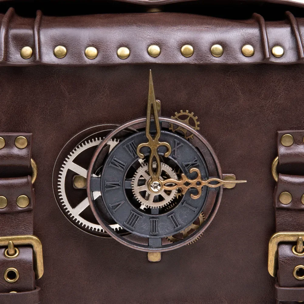 Imagem -04 - Steampunk Gear Crossbody Bags para Mulheres Bolsas Retro Messenger Bolsas de Ombro Góticas Bolsa de Telefone para Senhoras