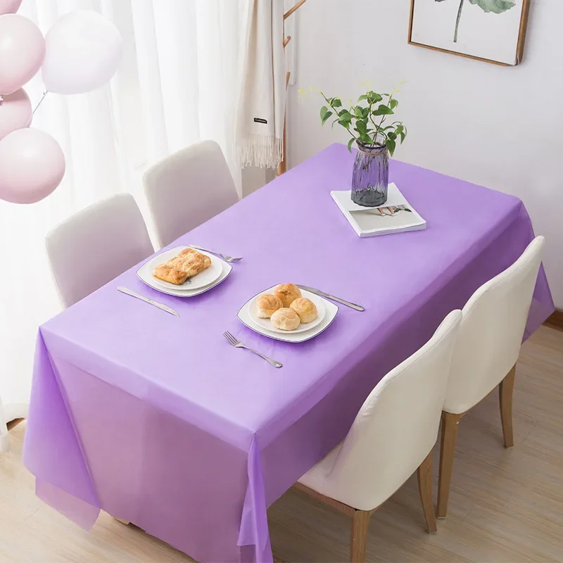 6pcs Party Tablecloth Disposable Plastic Table Cover For Party Outdoor Picnic Camping Wedding Baby Shower Decoration Supplies