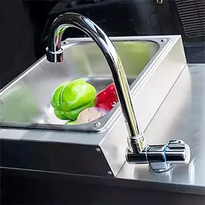 Caravan Folding Tap 360 Rotating Sink Tap Kitchen Bathroom RV Marine Cold And Hot Water Tap Boat Motorhome Camper Accessories