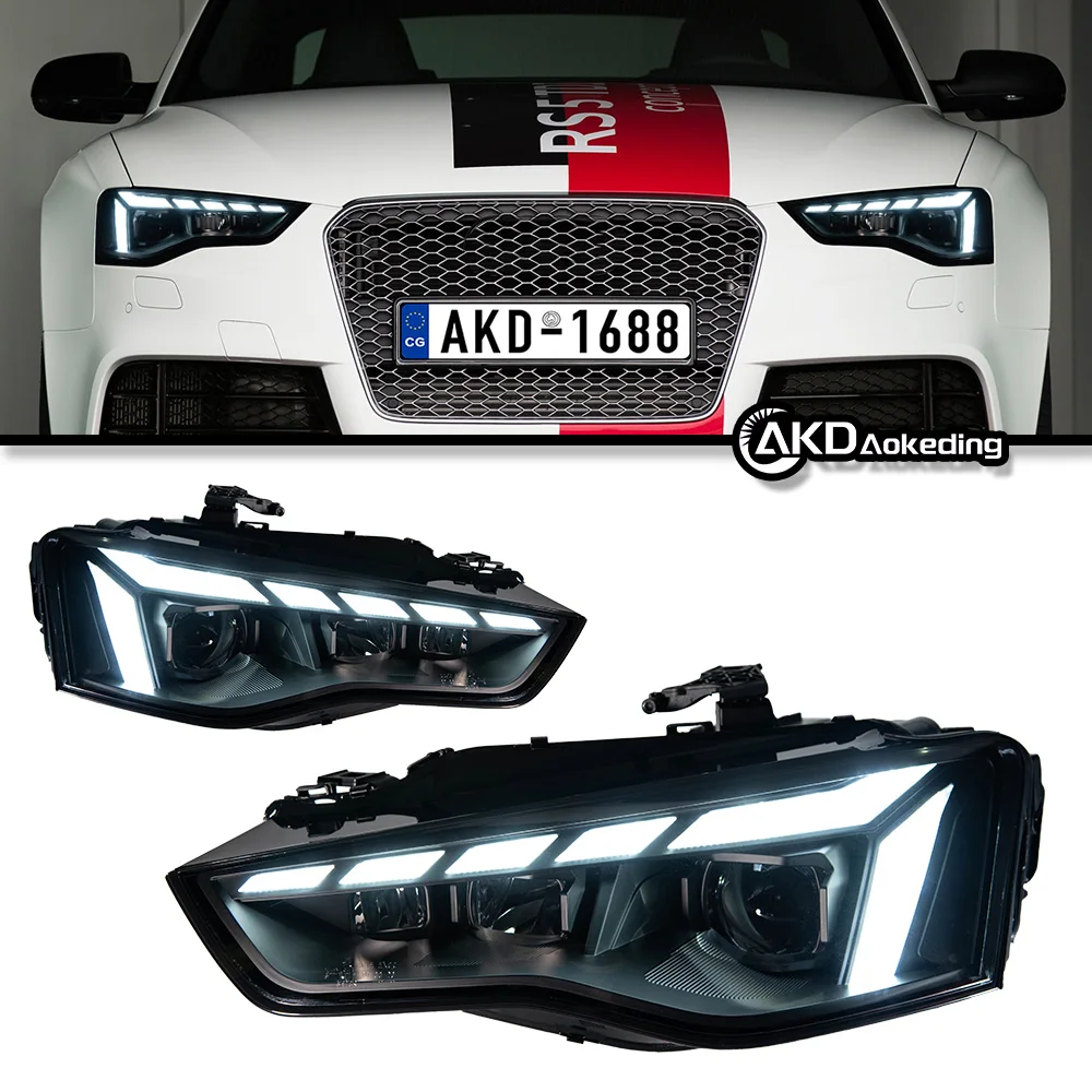 Auto Parts Headlights For Audi A5 A5L 2013-2016 RS5 latest Styling LED Daytime Lights Dual Projector Car Accesorios Modified