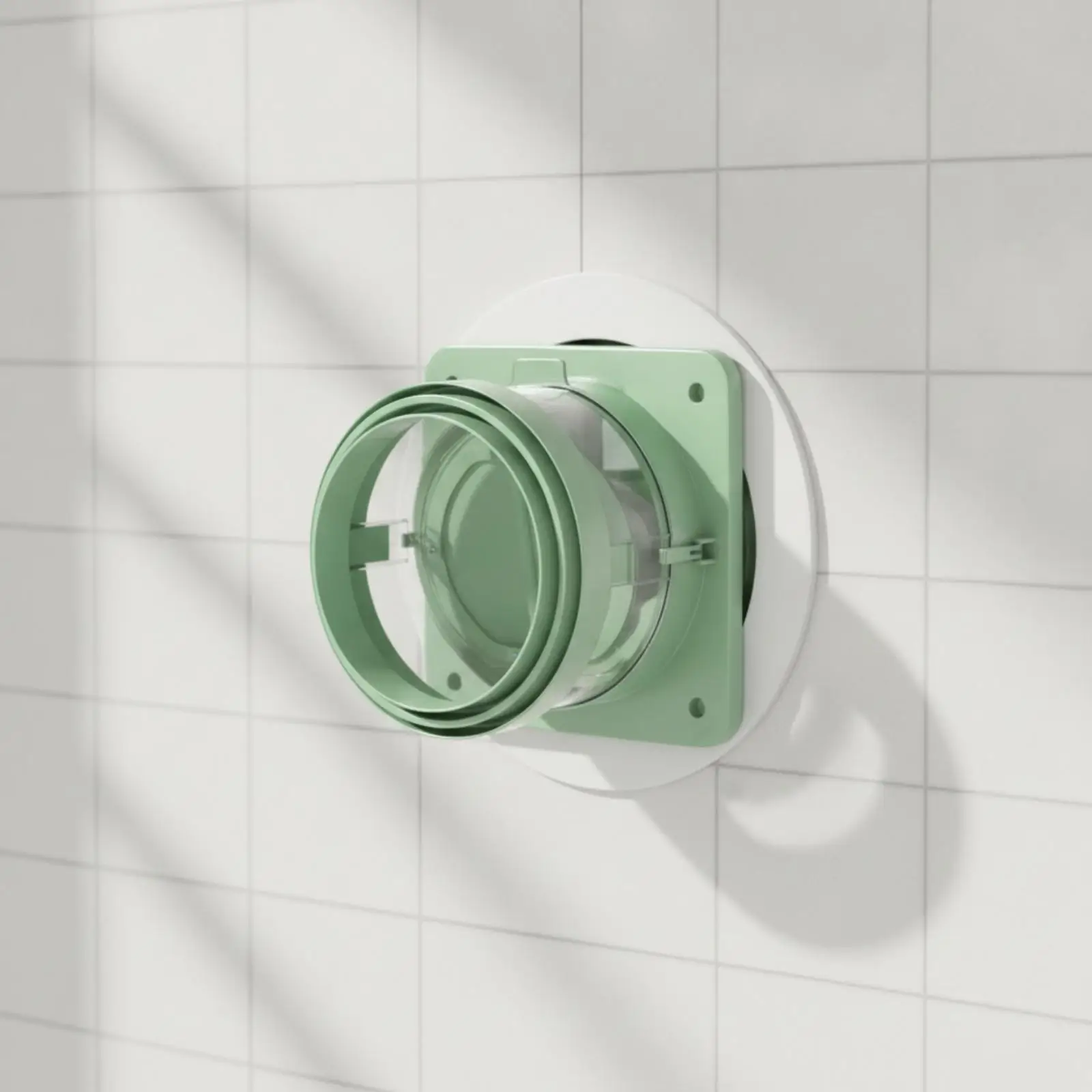 Ventilation Damper Kitchen Check Valve One Way Exhaust Duct ABS Silicone Transparent Cover for Range Hood Backflow Stop