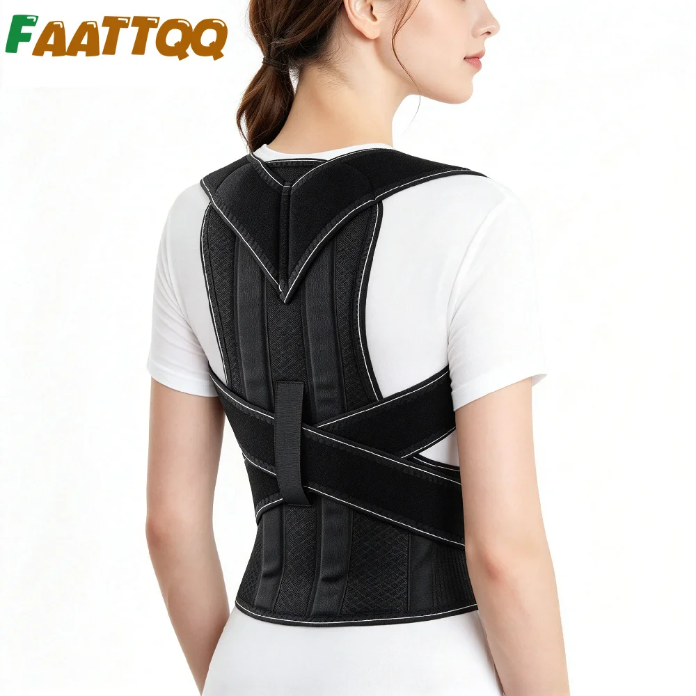 1Pcs Back Brace Posture Corrector for Women Men, Adjustable Posture Back Brace - Improve Back Posture and Provide Lumbar Support