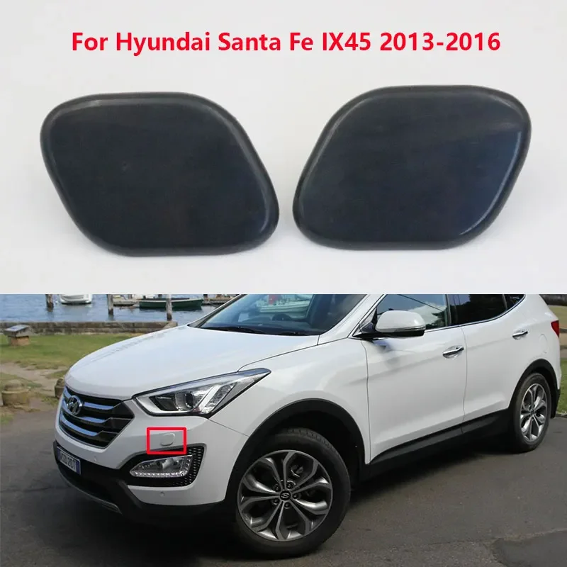 1 Pair Left Right Side Front Headlight Washer Nozzle Cover Cap For Hyundai Santa Fe IX45 2013-2016 OEM 98681-A1000 & 98682-A1000