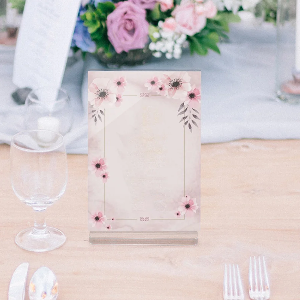 5 Stuks Display Stand Acryl Poster Houder Map Teken Menu Label Rack Staat Voor