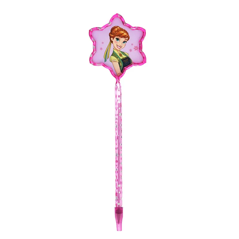 Disney Frozen Elsa Anime Figures Pen Children Student Cartoon Stationery Black Ball Pens Toys Gifts for Girls School Prizes