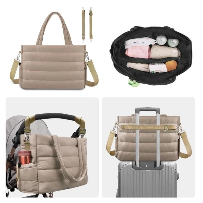 J15U Practical Baby Essential Organiser Bag Case Portable Handbag Large Capacity Enjoy Easy Portability for Active Parents