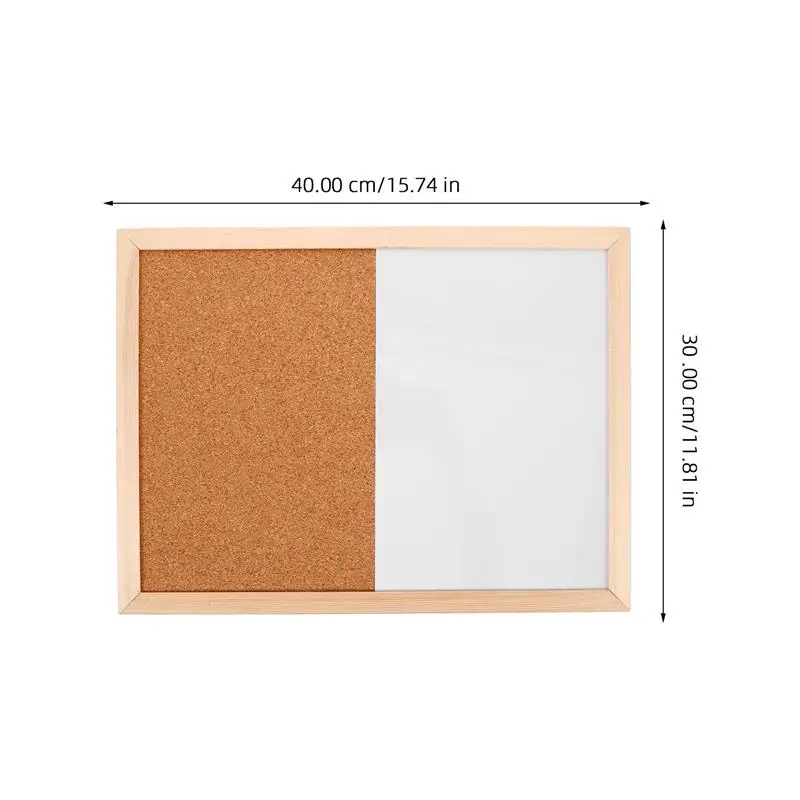 Magnetic Bulletin Board Cork Message Board Memo Notice Whiteboard Framed Cork Display Board Photo Board 30*40cm