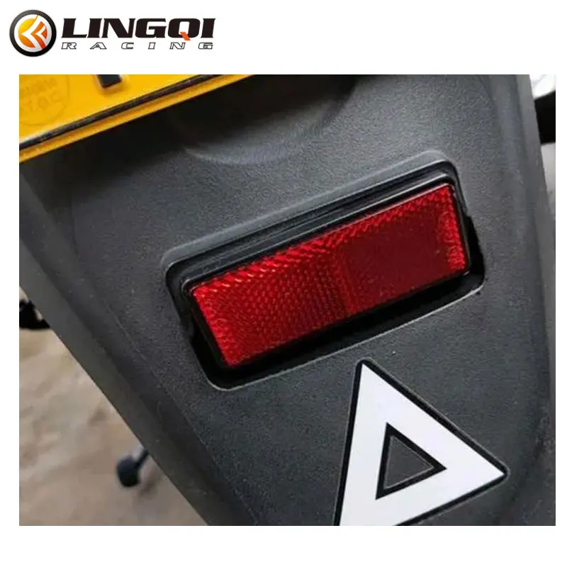 LINGQI Motorcycle Reflective Plate Warning Rear Tail Reflector Rectangle Universal for Pit Dirt Bike Plastic Safety Sign Parts