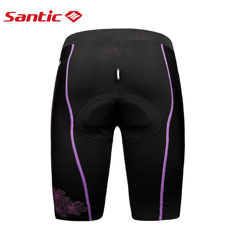 Santic المرأة الدراجات السراويل الصيف تنفس 4D مبطن 1/3 سراويل قصيرة كبيرة تمتد الجبلية/الطريق ركوب الدراجة الرياضية الجوارب القصيرة #3