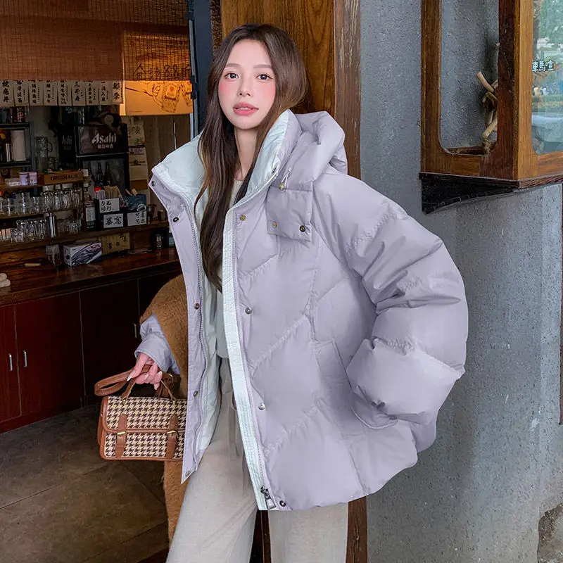 Women's Clothing Short Style Cotton Coat Winter New Style Loose Fit Thickened Petite Cotton Jacket Bread Coat Cold Protection