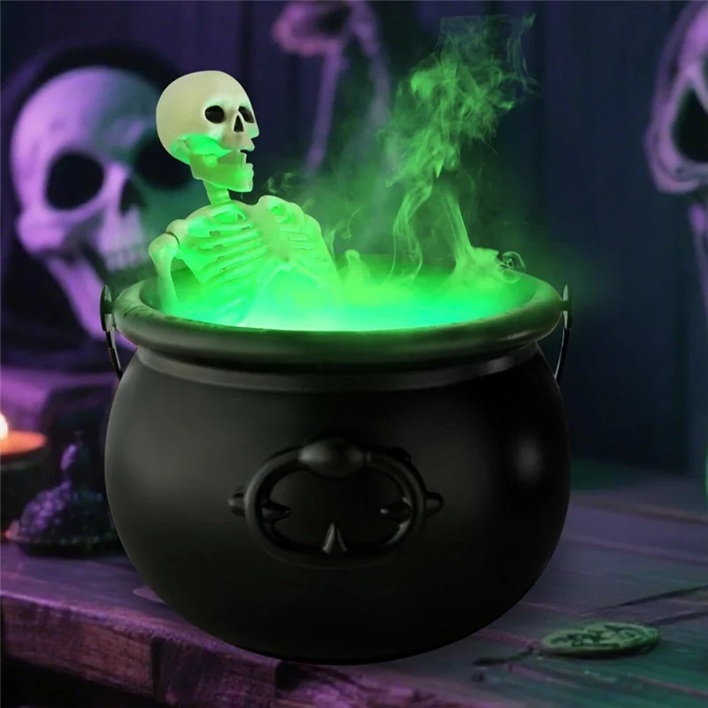 A04F-Halloween For Decorations Indoor For Halloween Witches Cauldron Black Plastic Cauldron Maker With For Decor
