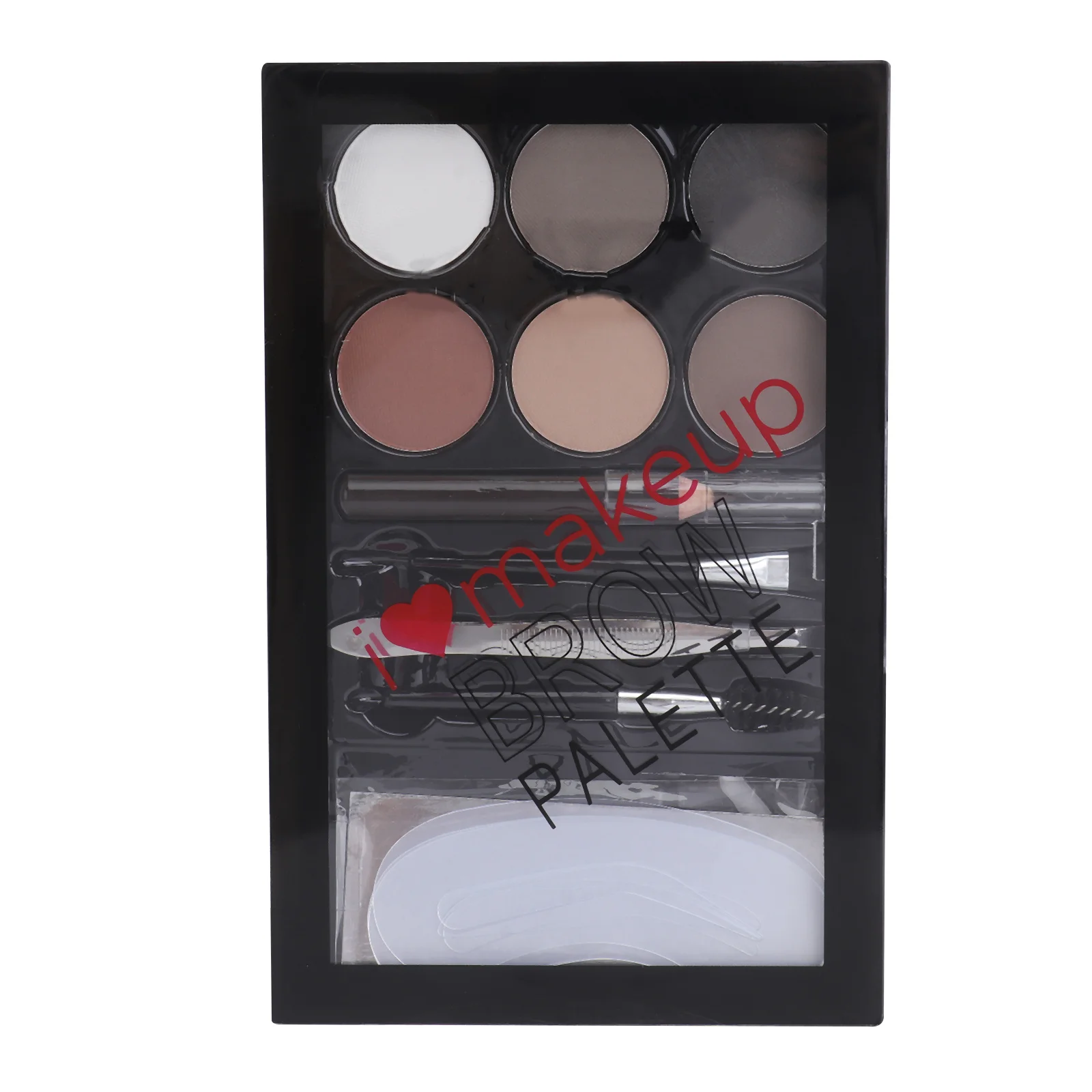 

1Set Six-Color Eyebrow Powder Kit Long-Lasting Waterproof Sweatproof Fuller Precisely Shaped Brows Lady Tool