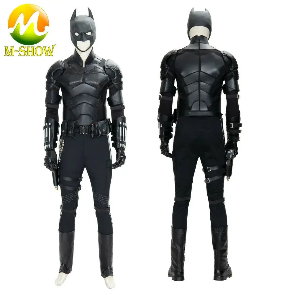 The Bat 2021 Cosplay Costume Robert Pattinson Batsuit Bruce Wayne Costume Luxious Outfit Men for Armor Suit Halloween Uniforms