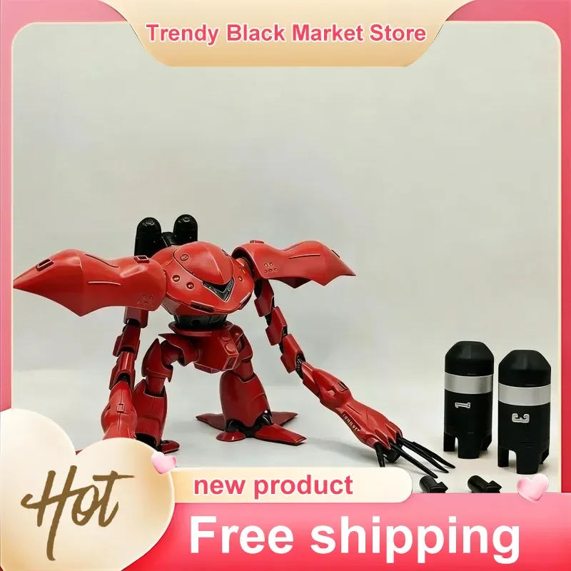 Figura de Acción Coleccionable Trendy Black Market GL HGUC 1/144 037 Red Hygogg Long Arm, Kit de Montaje, Regalo, Adorno de Escritorio