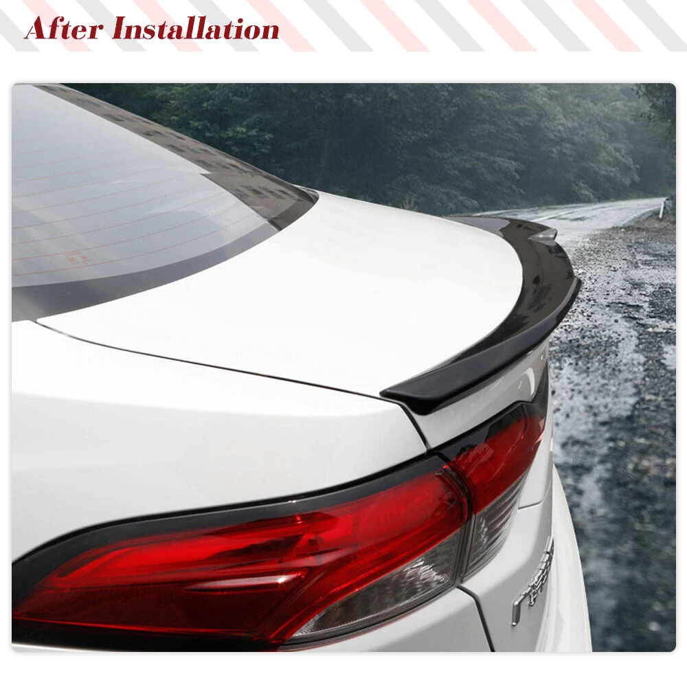 Glossy Black Rear Trunk Spoiler Wing For Toyota Corolla Sedan 2020-2022 Rear Trunk Spoiler Boot Car Rear Highkick ABS  Wing Lip