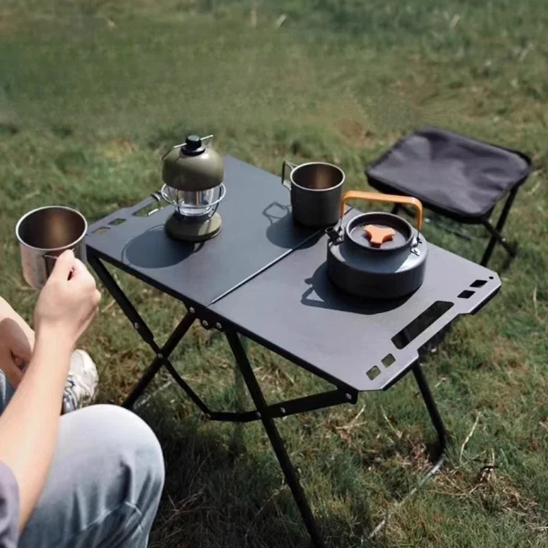 

Be suitable for Carbon Steel Outdoor Folding Table Multi-functional Portable Picnic Camping Equipment Anti-slip Combinable Outdo