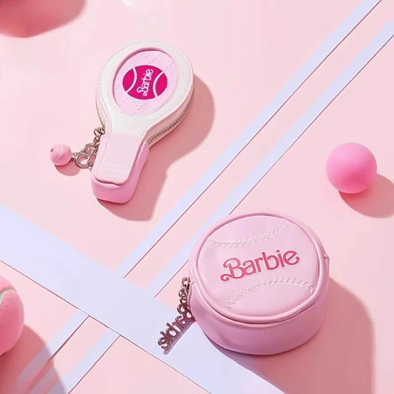 

Barbie Themed Creative Racket Keychain Wallet - Cute Sporty Accessories for Women Girls, Gym Bag Charm Gift Idea