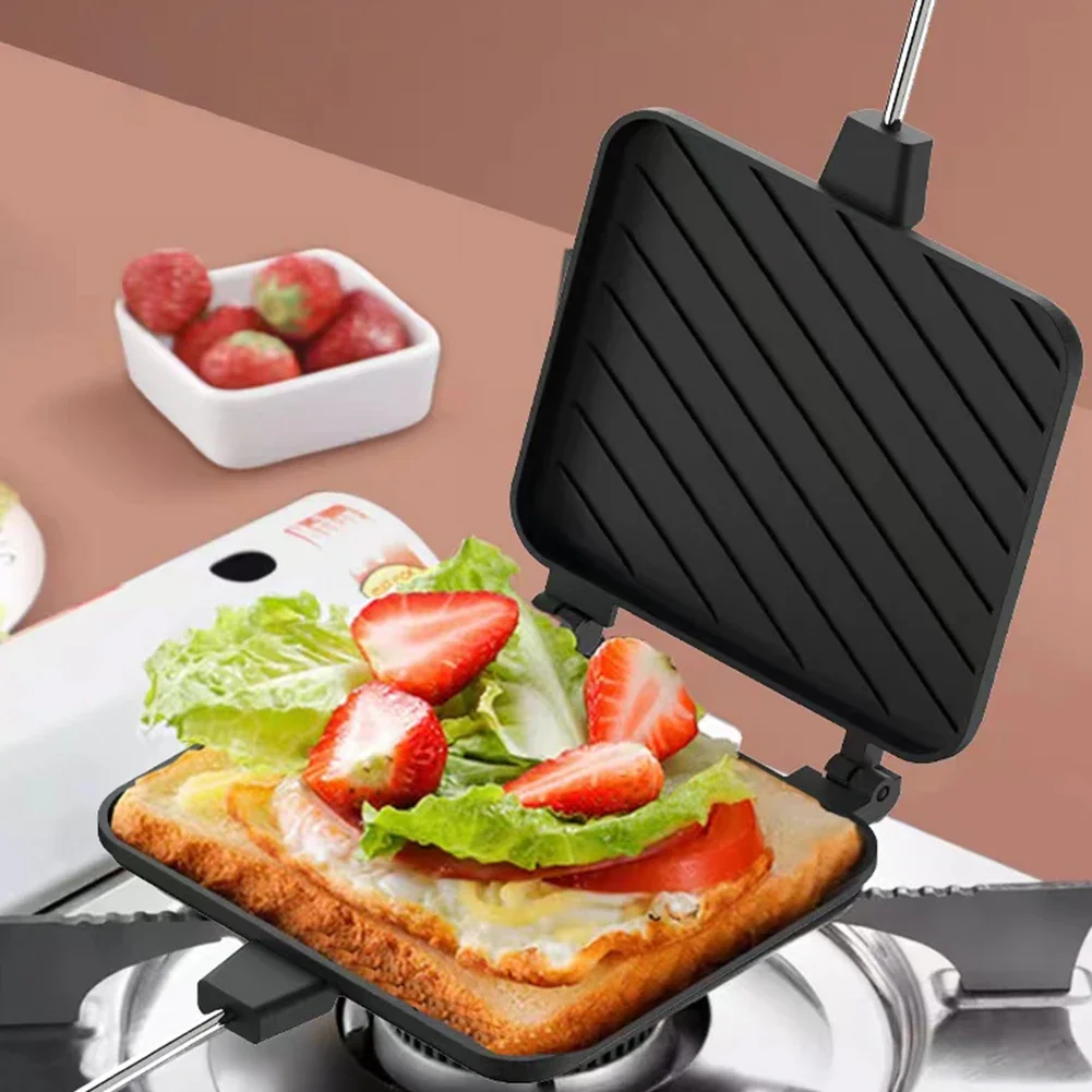 Double-Sided Sandwich Fry Pan Non-Stick Kitchen Toast Omelets Baking Tray High Temperature Resistant Applicable Gas Cooker