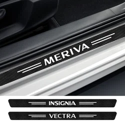 Car Stickers Door Sill Decals Auto Accessories For Opel Vauxhall Zafira Mokka Astra Corsa Insignia Vectra Grandland Meriva