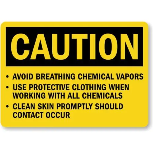 1p,Avoid Breathing Caution  Weatherproof metal sign p1037