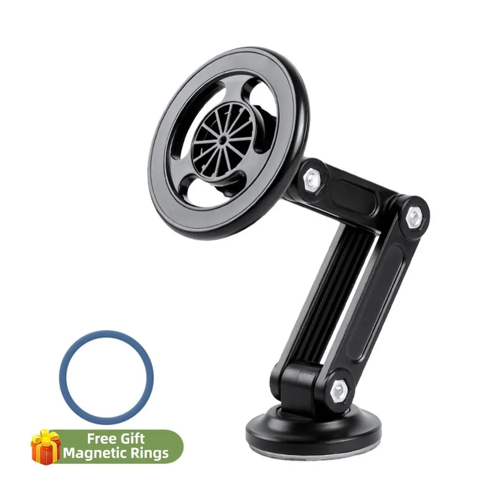 Katlanabilir 360° °   Rotasyon Araç Telefonu Tutucu Manyetik Mobil Stand Cep Telefonları iPhone Samsung Xiaomi için Magsafe için Destek Braketi