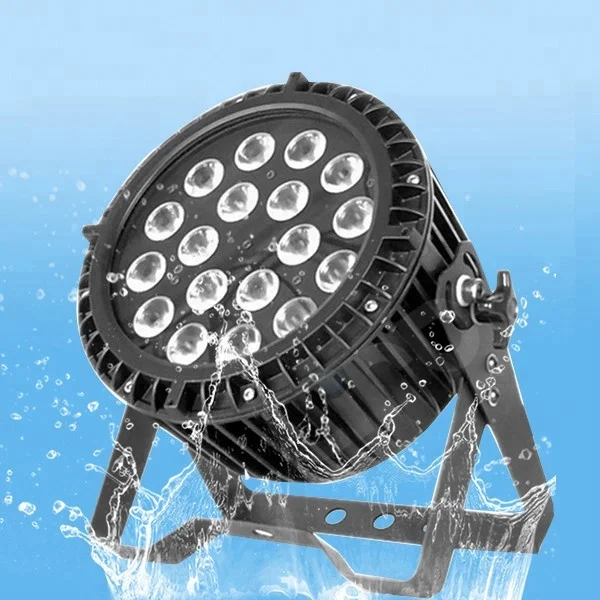 Waterproof Led Flat Par Light Ip65 18x18w Rgbwa+uv 6in1 Outdoor 50 Cooling Fan Custom or Standard Wholesale Price Beam Light Led