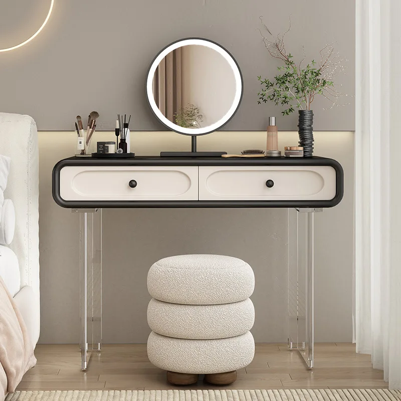 

French Cream Style Master Bedroom Dresser Modern Simple Solid Wood Makeup Table