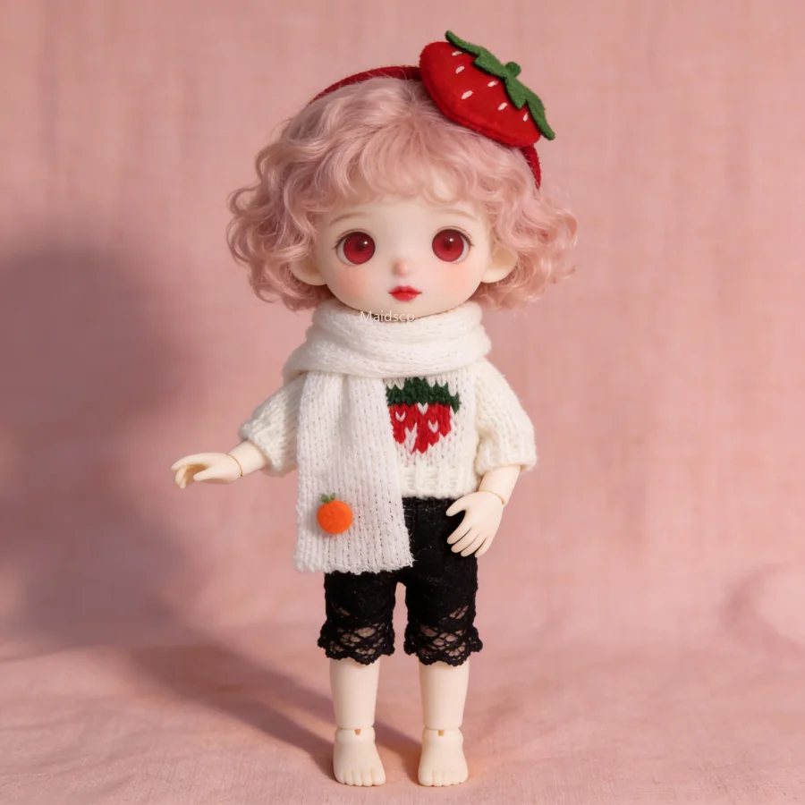 16cm Doll Clothes Multi-Style Set - Cute Outfits (Hat+Dress+Sweater, No Doll) - view 3