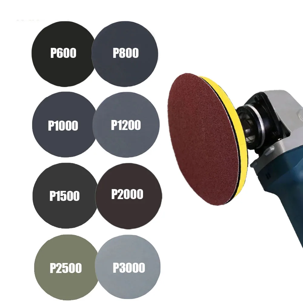 75mm Sanding Discs Wet/Dry Sandpaper 800 1000 2000 3000 Grit Round Pad Sandpaper Wood Polishing Grinding Sheet Abrasive Tool