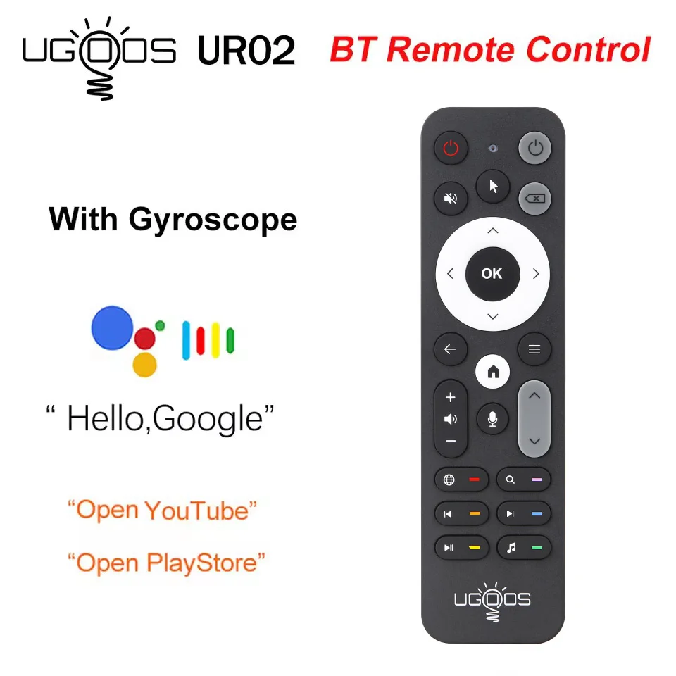 جهاز التحكم عن بعد الصوتي الأصلي UGOOS UR02 BT مع استبدال الجيروسكوب لـ Ugoos AM8 PRO AM6B AM6 PLUS X4 X4Q Cube Pro Extra #1