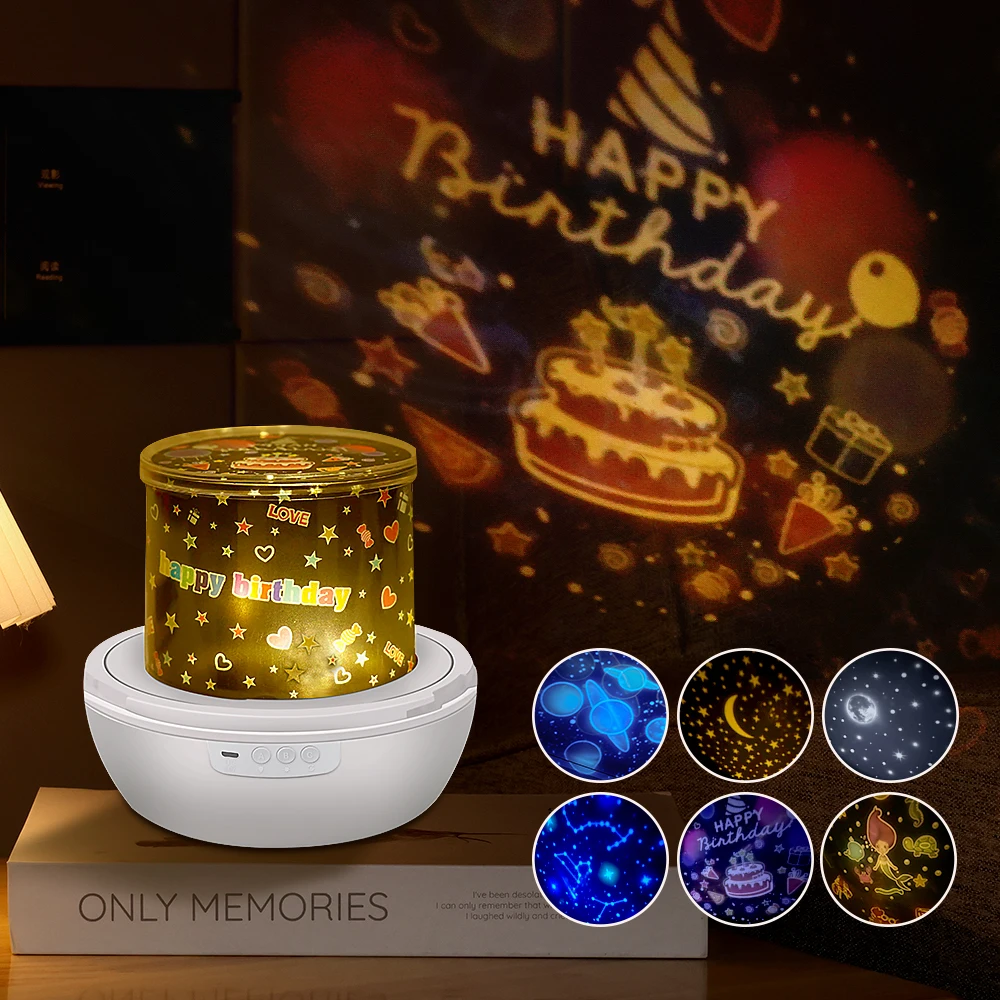 Proiettore stellato Luce Galaxy Luce notturna a LED Cielo stellato Porjectors Lampada Arredamento camera da letto Luce notturna Regalo di compleanno per bambini Giocattoli per bambini