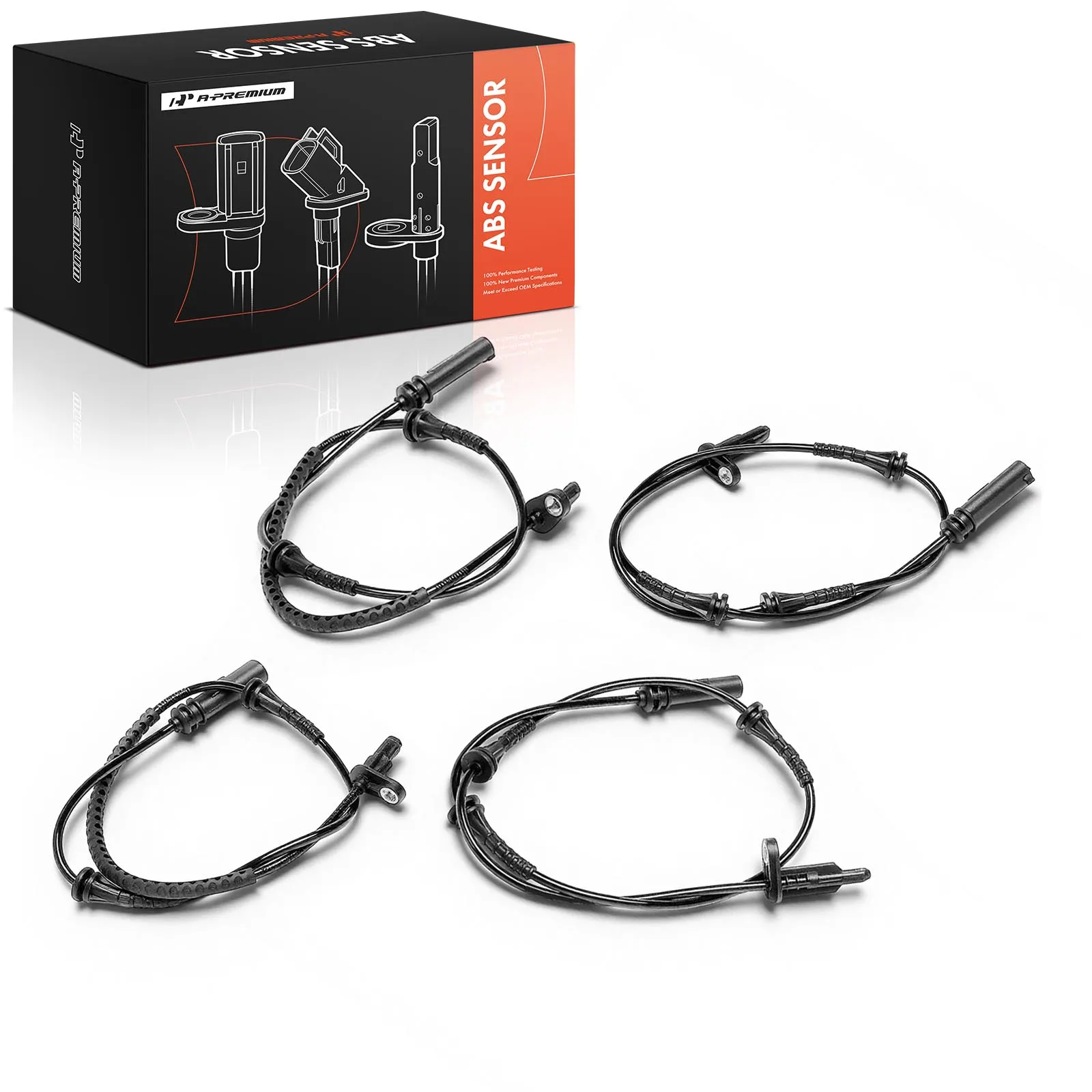 A-Premium 4Pcs Front & Rear Side(Driver & Passenger Side) ABS Wheel Speed Sensor for BMW X3 2018-2024 X4 2019-2024