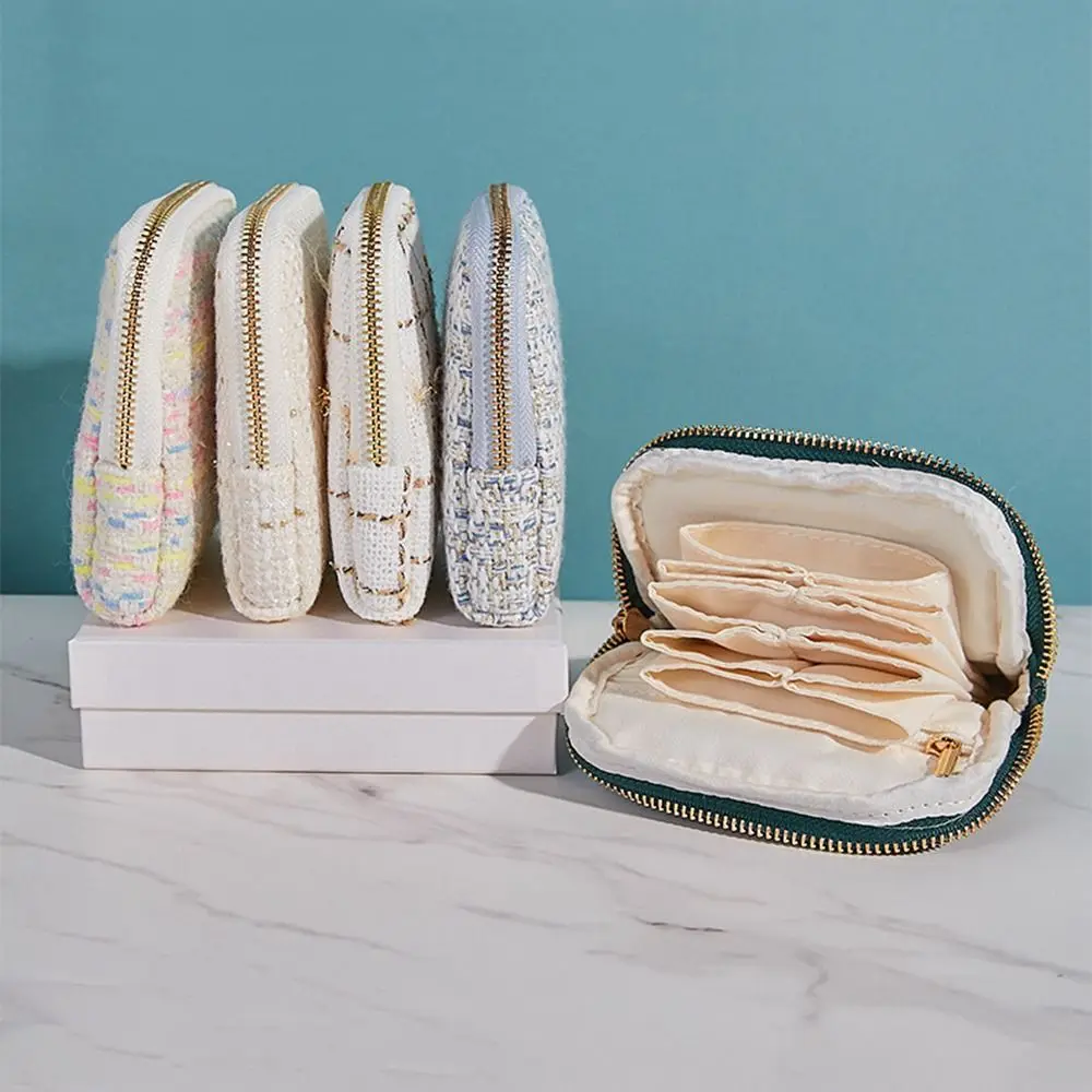 

Multi-Layer Jewelry Display Bag Soft Portable Jewelry Organizer Necklace Holder Elegant Plate Bracelet Bangle Protective Bag