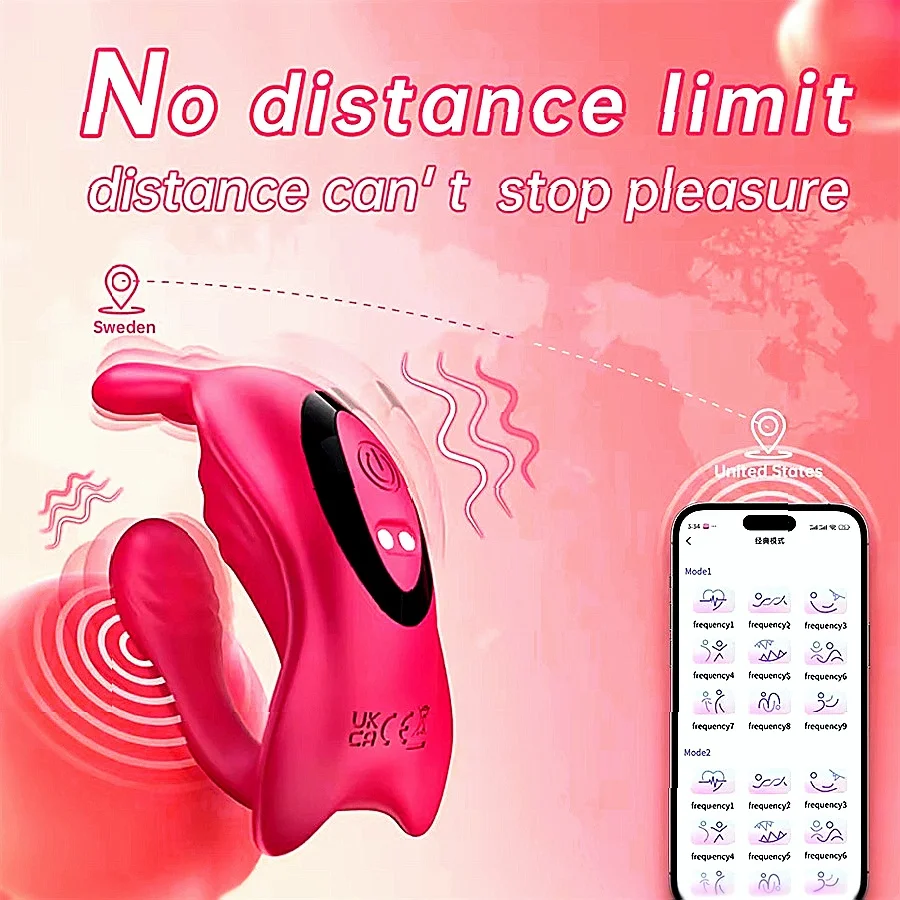 أرنب يمكن ارتداؤها اللباس الداخلي هزاز G بقعة البظر محفز APP التحكم أنثى متعة الاستمناء لعبة الجنس الكبار للنساء زوجين