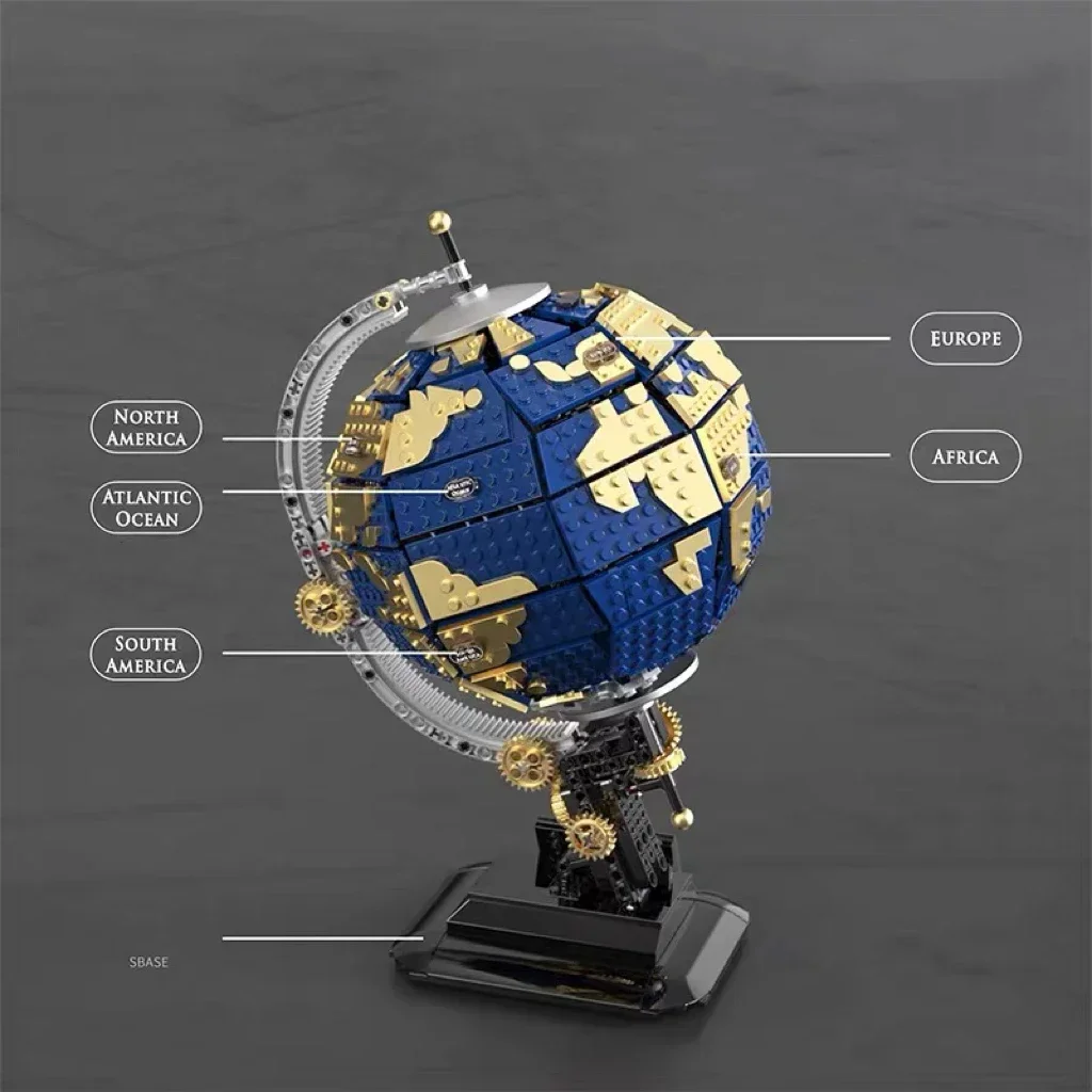 Technology T1008 Earth Sphere Assembly Building Blocks Toy Model Accessories Explore Space Series STEM Blocks Toys Birthday Gift