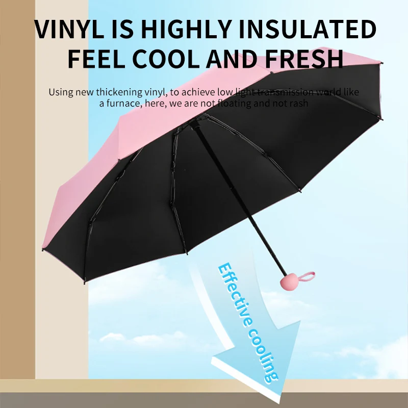 Capsule Umbrella Sunny and Rainy Dualuse Rainproof Wind-resistant Sun Protection Outdoor Traveling Portable Mini Umbrella