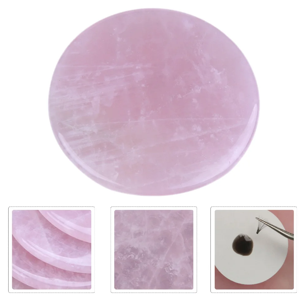 원형 옥색 속눈썹 패드 재사용 가능한 속눈썹 홀더 접착제 색소 잉크 도포용 초보자용 연장 도구