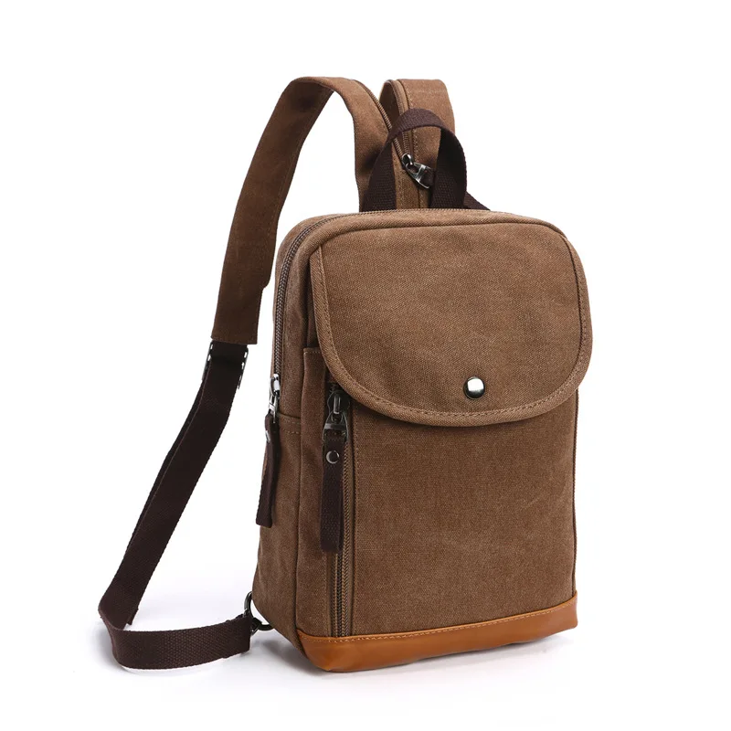 Men's Canvas Mini Backpack Men Women Double Shoulder Sling Crossbody backpacks Bag Mochila Брезентовый рюкзак Sac à dos homme 가방 - view 5
