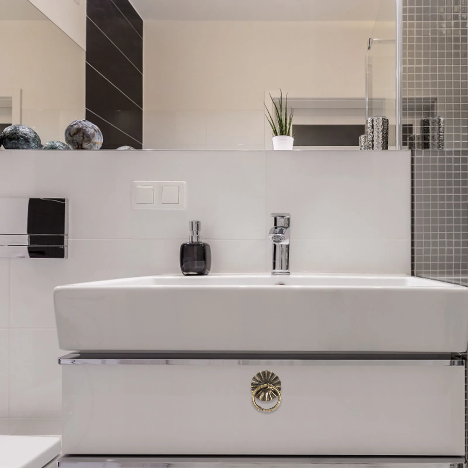 

NOLITOY 40pcs Mini Cabinet Knobs Iron Drawer Handles Kitchen Furniture Replacement Decorative Hardware Chinese Style