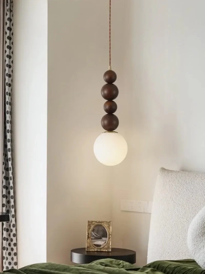 chandelier, American retro, silent wind, solid wood designer bed and breakfast, dining room, master bedroom bedside chandelier