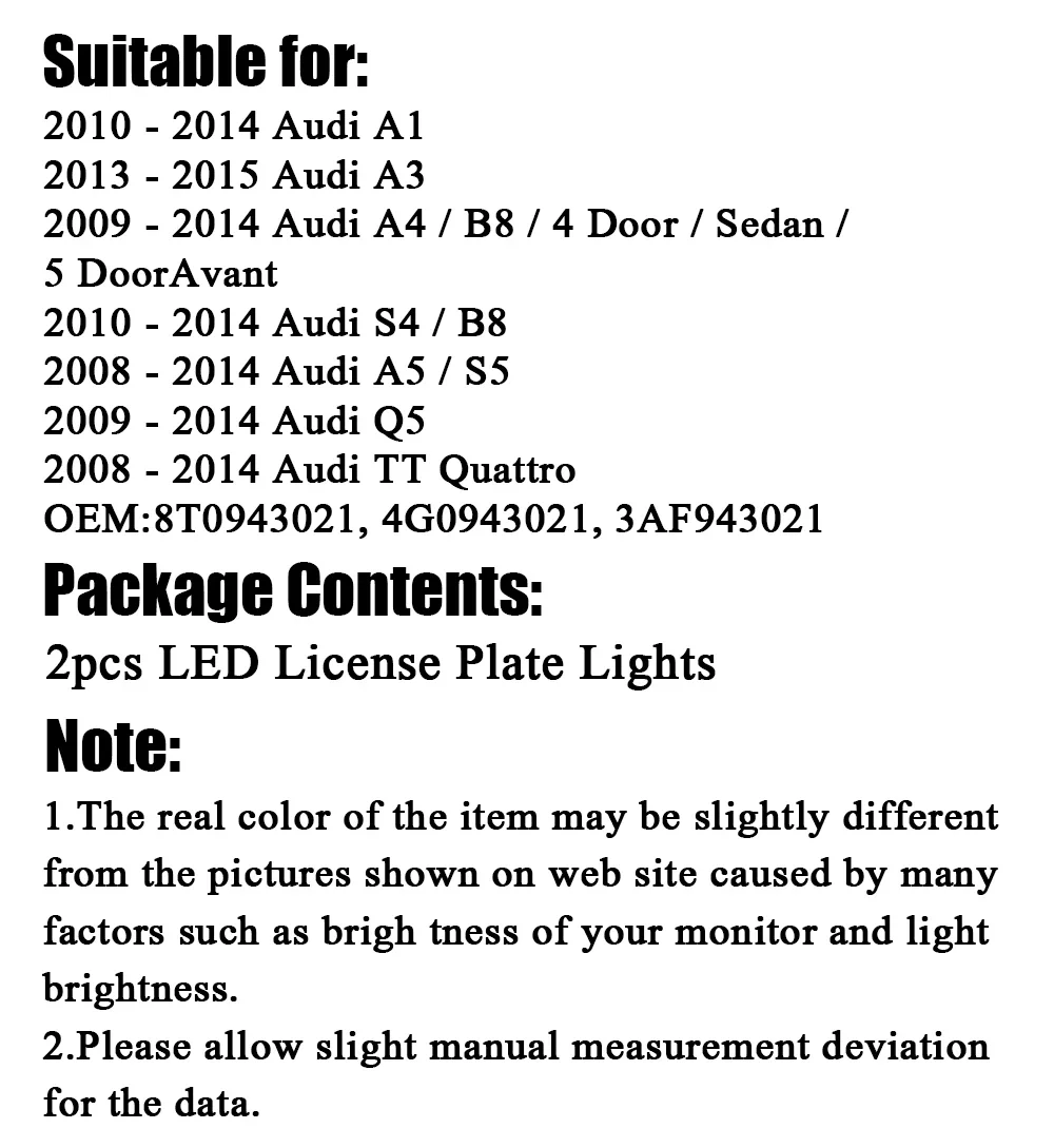 2 قطعة سيارة لا خطأ Canbus Led رقم الترخيص لوحة أضواء لمبة لأودي A1 A4 B8 A5 S5 A6 S6 A7 Q5 TT TTS 2D لشركة فولكس فاجن 6000K الأبيض