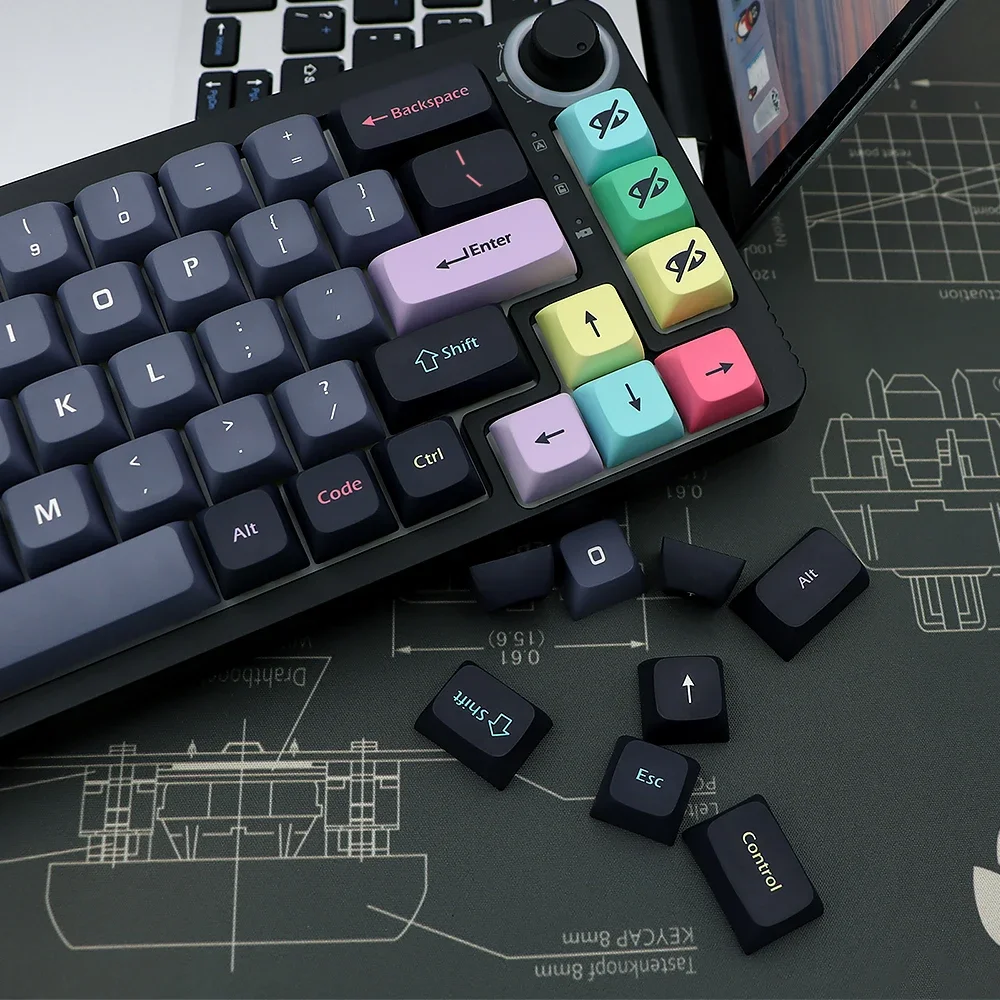 

Персонализированная клавиатура XDA, 133 клавиши, пятисторонняя сублимационная PBT Dracula, адаптированная к индивидуальной механической клавиатуре