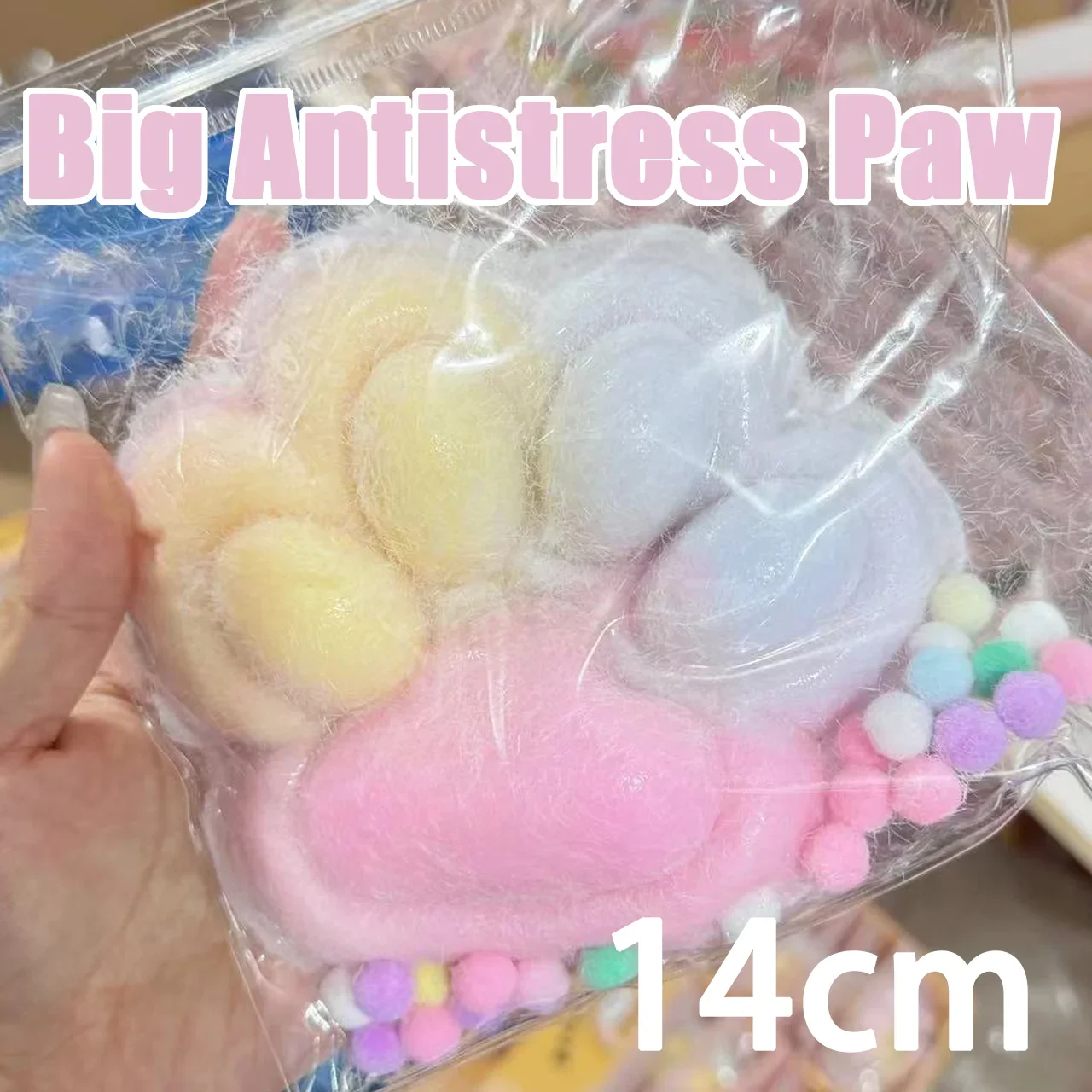 14cm Antystresowy Gniotek Super Duży Zabawka Kocia Łapka Urocza Kocia Stopa Powolny Powrót do Kształtu Miękkie Zabawki Sensoryczne dla Dzieci Uwalnianie od Stresu Ściskanie