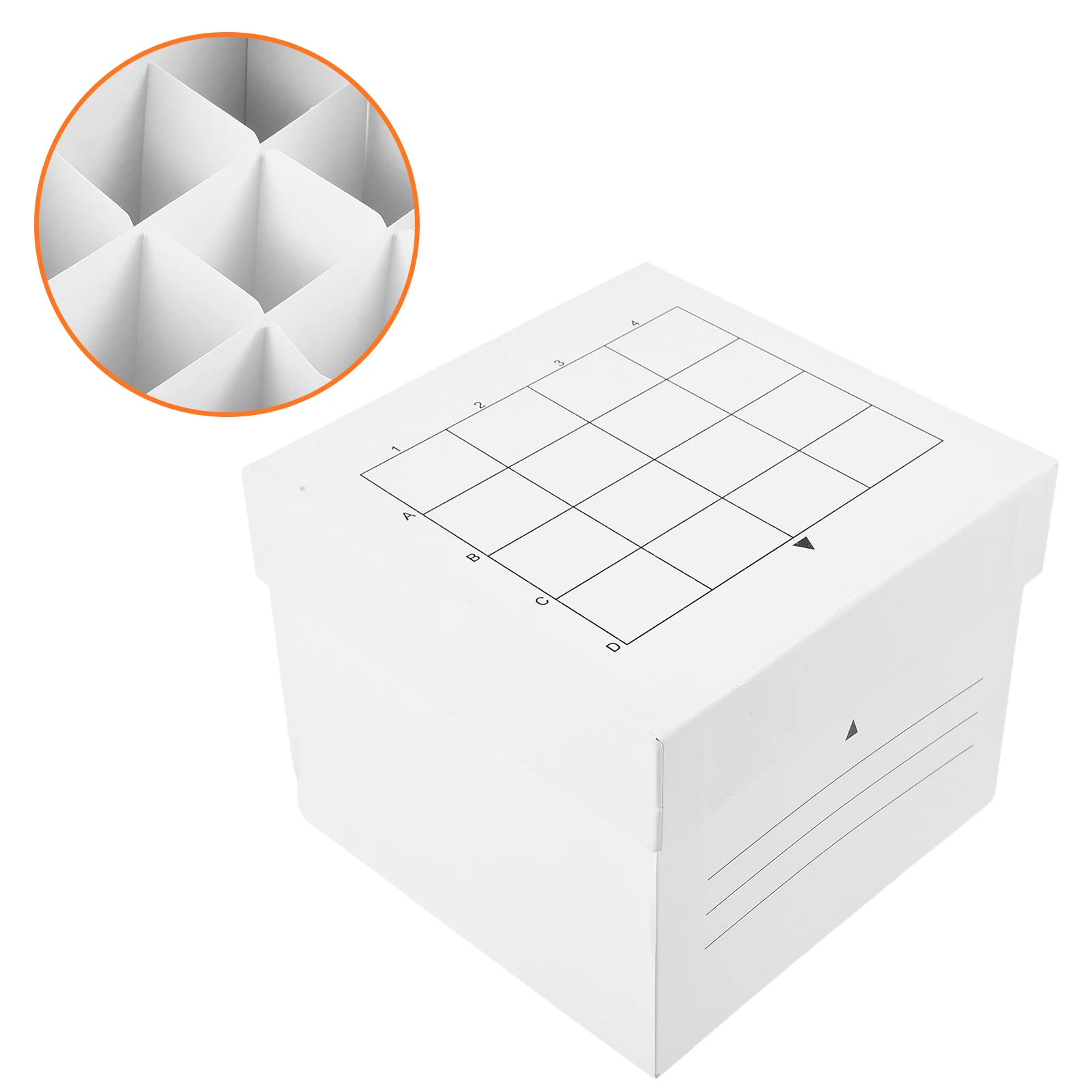 

16-Grid Centrifugal Tube Box Paper Freezer Storage Holder Lab Microcentrifuge Container for Laboratory Teaching
