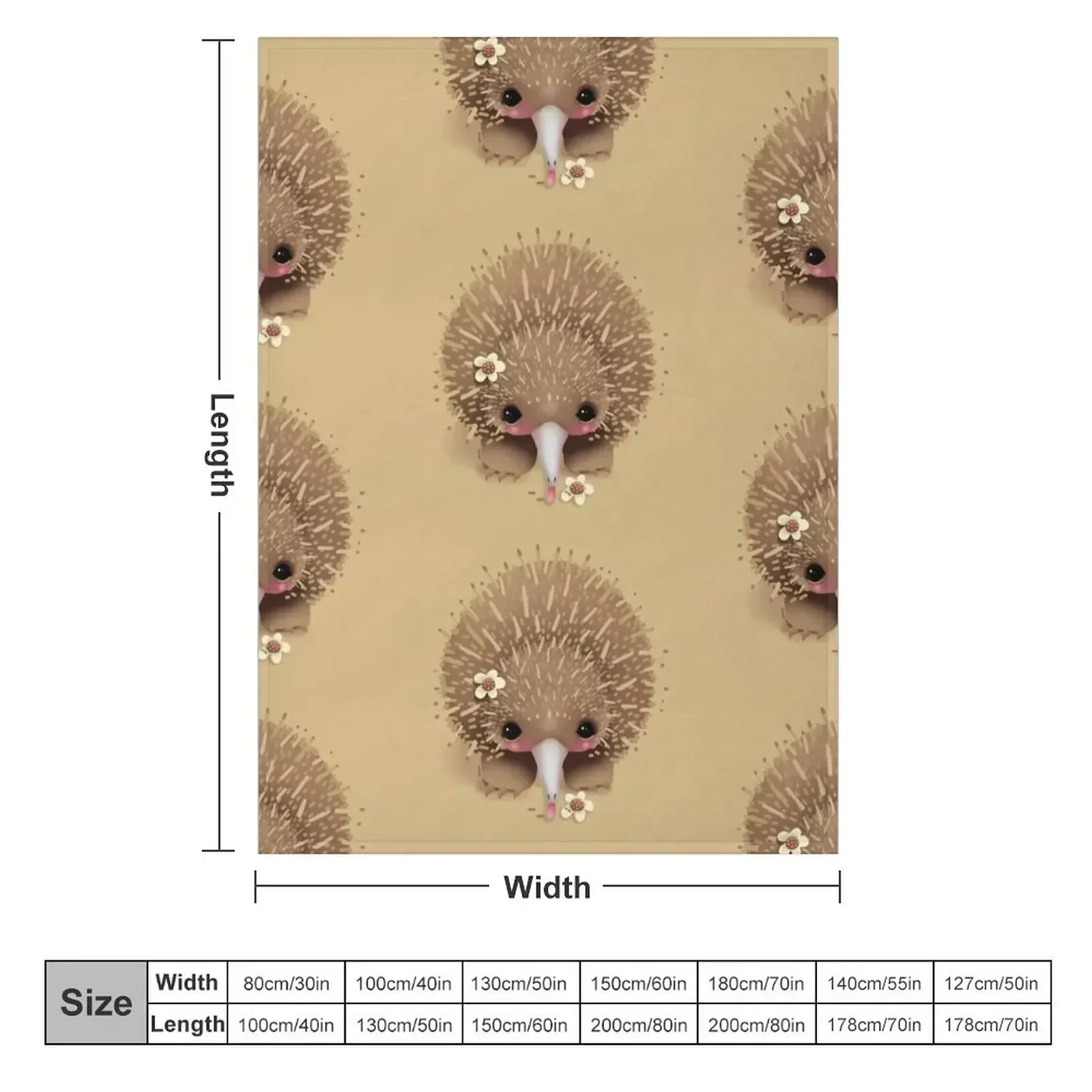 Baby Echidna Throw Blanket Beautifuls Summer Beddings Blankets