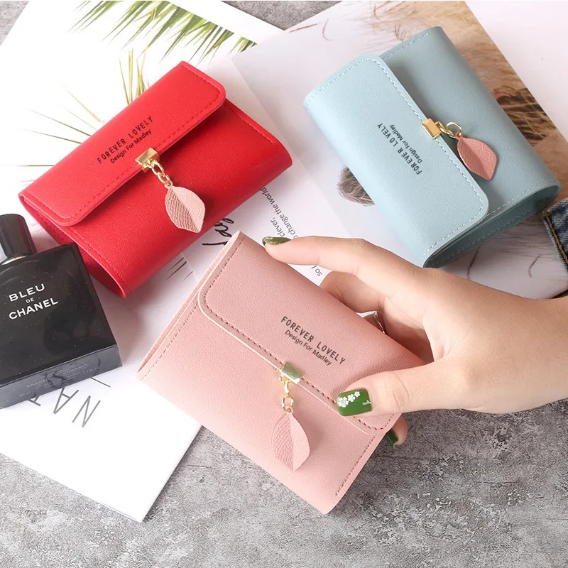 Fashion Short Women Wallets PU Leather Women Luxury Tassels Wallet Hasp Small Wallet Trend Coin Purse Ladies Card Holder