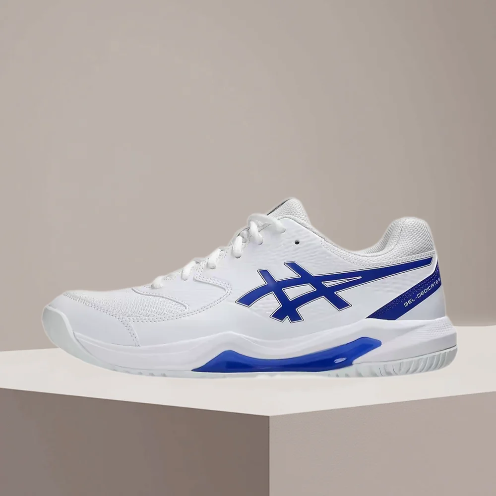 ASICS Gel-Dedicate 8 Comfortable Versatile Minimalist Stylish Low-Top Tennis Shoes for Men in White Color Style 1041A408-106