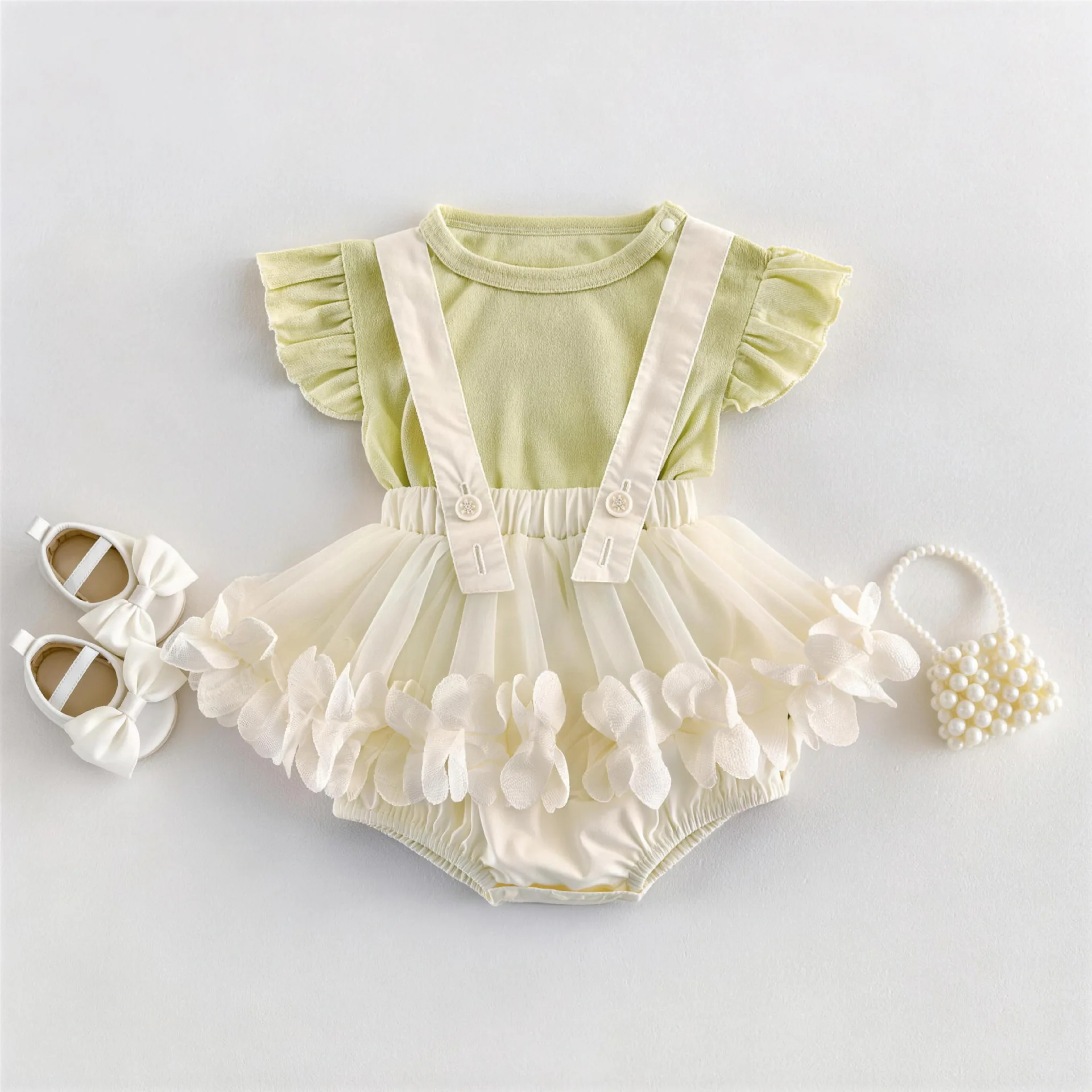 

Ins Summer New Baby Carrier Sand Skirt Ha Dress Set Women's Baby Thin Short Sleeve Top T-Shirt Set Trendy