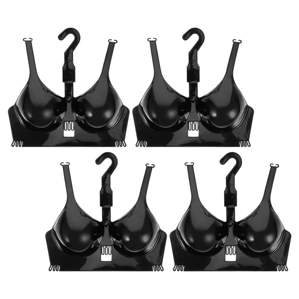 

4Pcs Female Hanging Plastic Hollow Back Upper Display Rack Lingerie Shop Clothes Display Portable Space